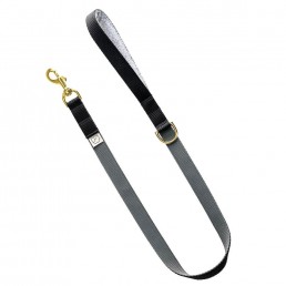 luxury black dog lead and collar doggie apparel