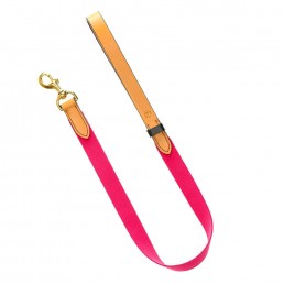 Doggie Apparel Pink Leather Dog Lead 'Dreamland'