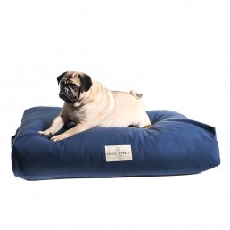 doggie apparel luxury blue dog bed 'trinity'