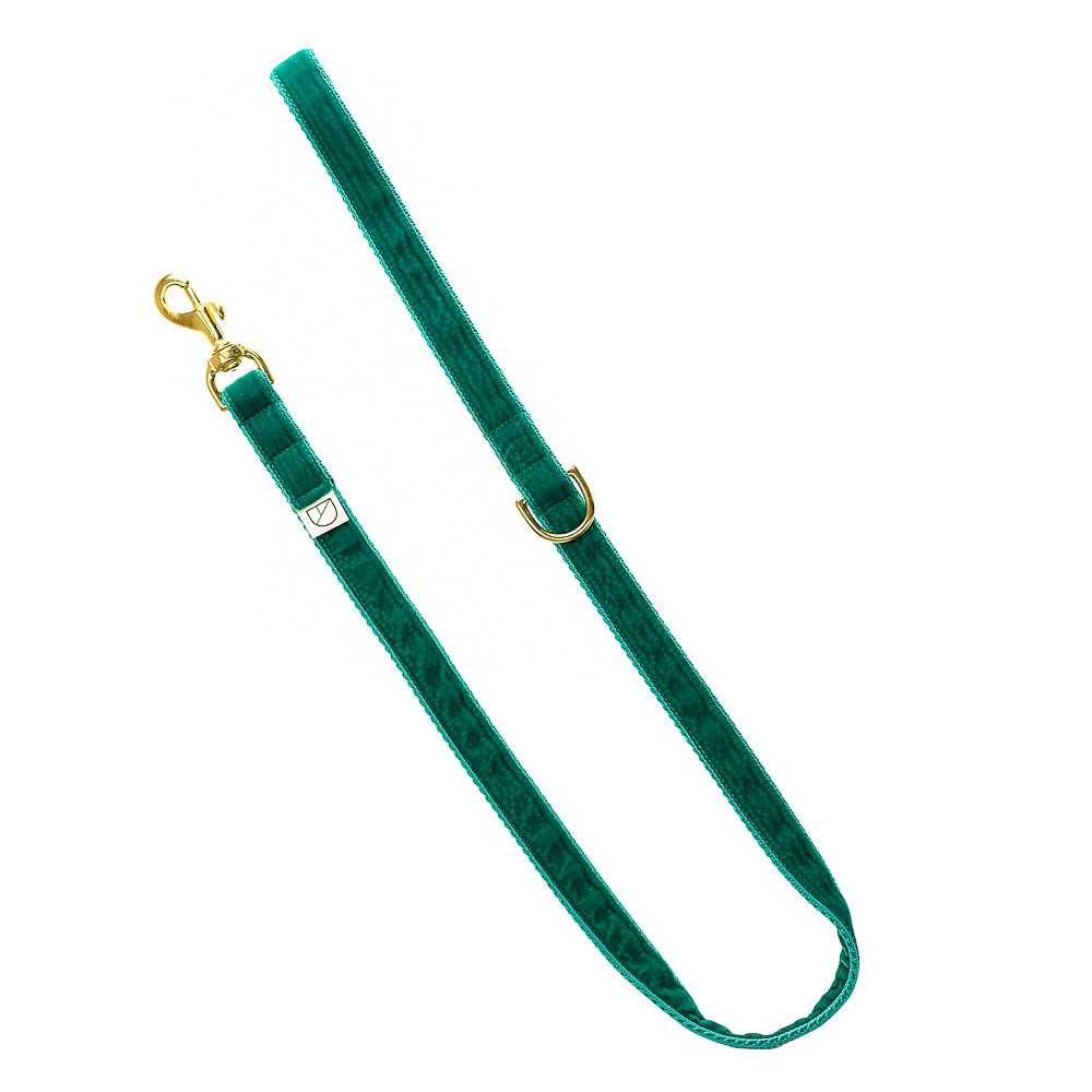 doggie apparel green velvet dog lead
