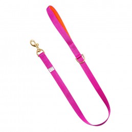 cerise pink webbing dog lead doggie apparel