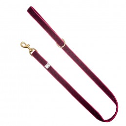 doggie apparel burgundy velvet dog lead