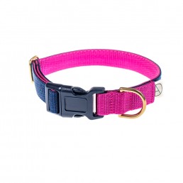 doggie apparel navy & cerise dog collar