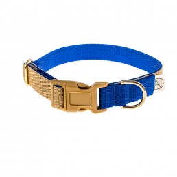 doggie apparel beige & royal dog collar