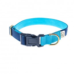 doggie apparel navy & sky dog collar