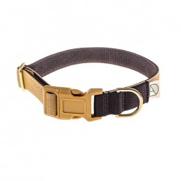 doggie apparel beige & brown dog collar